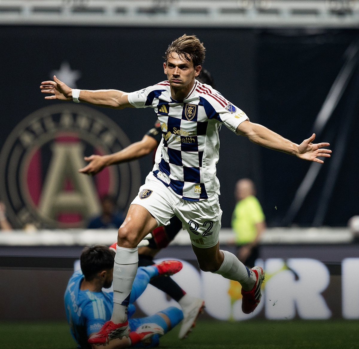 Solans celebrates his goal ( Photo by Real Salt Lake )